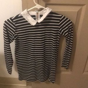 Girls Collard black and white shirt dress from f21